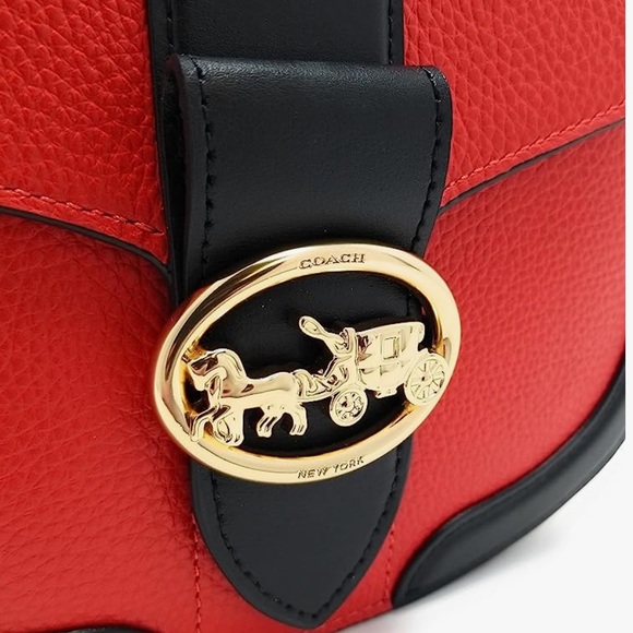 COACH Georgie Saddle Bag In Colorblock - Picture 5 of 6